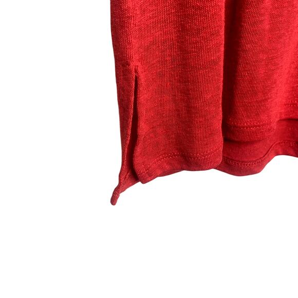 INC International Concepts Red Linen V-Neck Lace Up Sleeveless Tank Top Sz Large - Picture 7 of 8